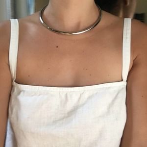 Vintage Silver Toned Collar Necklace